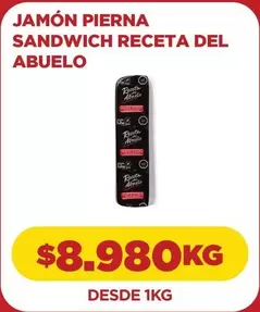 Abuelo - Jamon Pierna Sandwich Receta Del