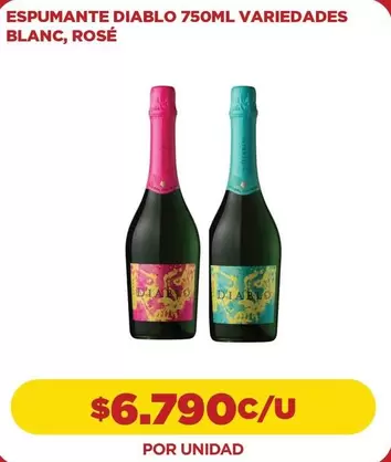 Espumante Diablo 750ml Variedades Blanc, Rosé
