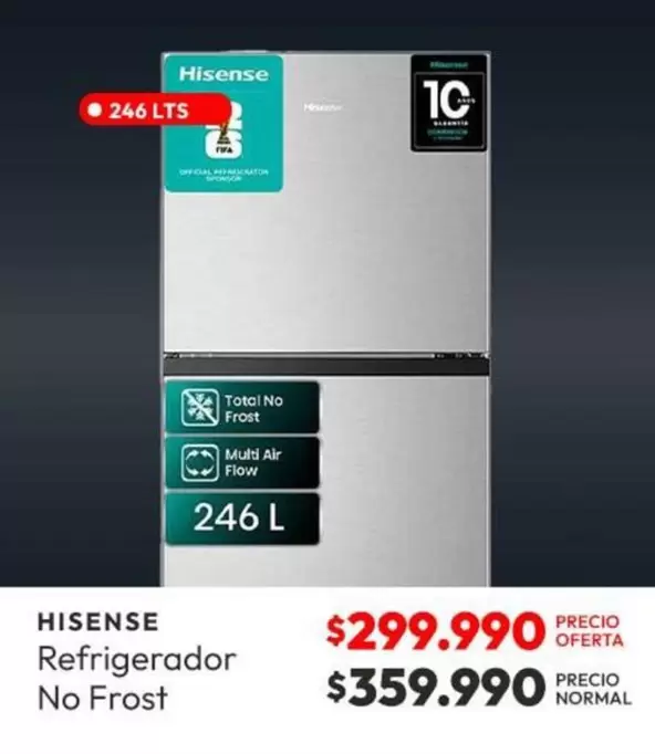 Hisense - Refrigerador No Frost
