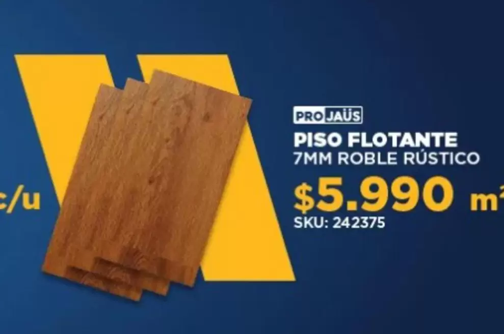 Piso Flotante 7mm Roble Rustico