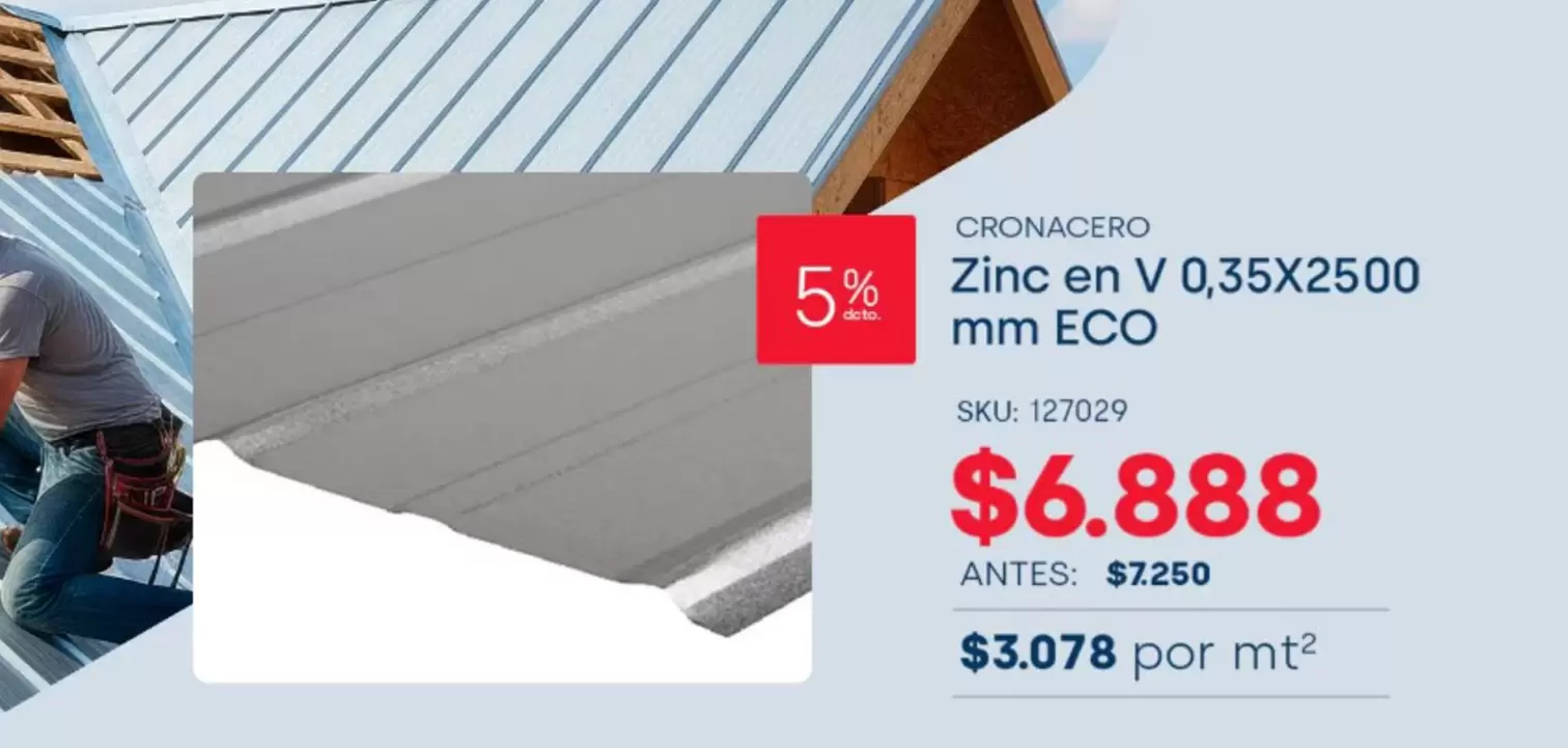 Zinc En V 0.35x2500 Mm Eco