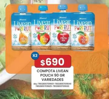 Livean - Compota  Pouch 90 Gr