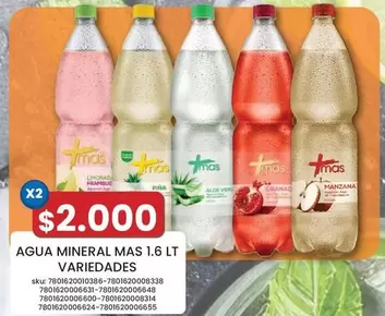 Más - Agua Mineral Mas 1.6 Lt Variedad