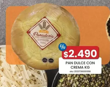 Pan Dulce Con Crema