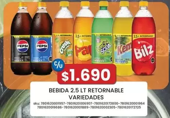 Pepsi - Bebida 2.5 Lt