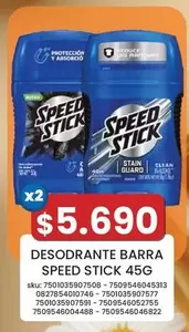 Speed Sitck - Desodorante Barra