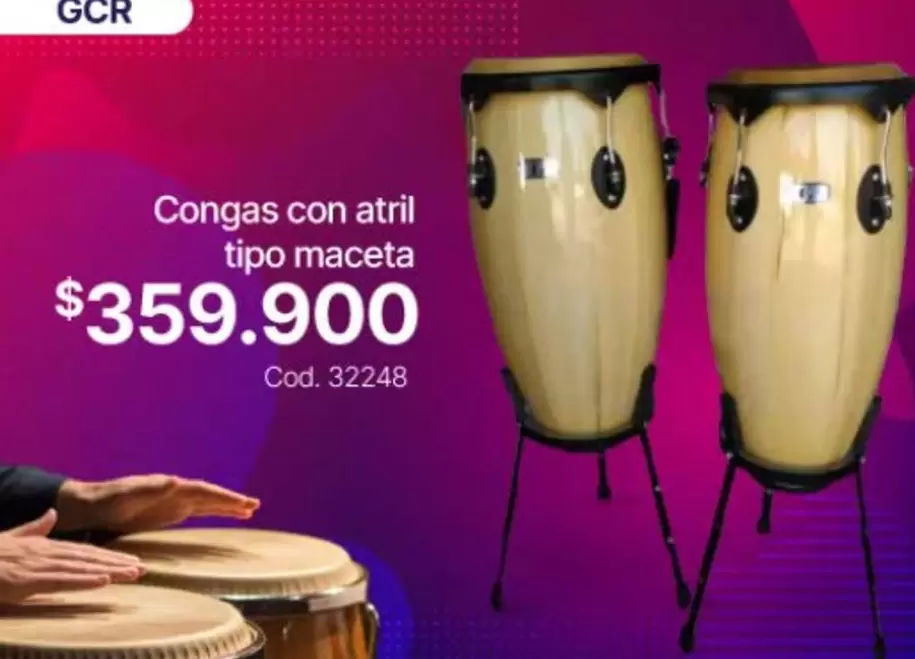 Congas Con Atri Tipo Maceta