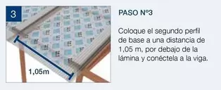 Coloque El Segundo Perfil De Base A Una Distancia De 1,05 M, Por Debajo De La Lámina Y Coneccela A La Vigiga