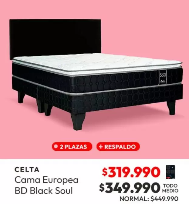 Celta - Cama Europea Bd Black Soul