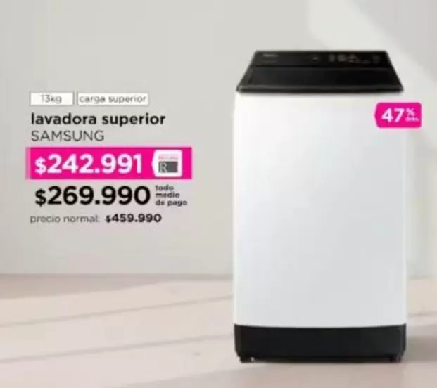 Samsung - Lavadora Superior