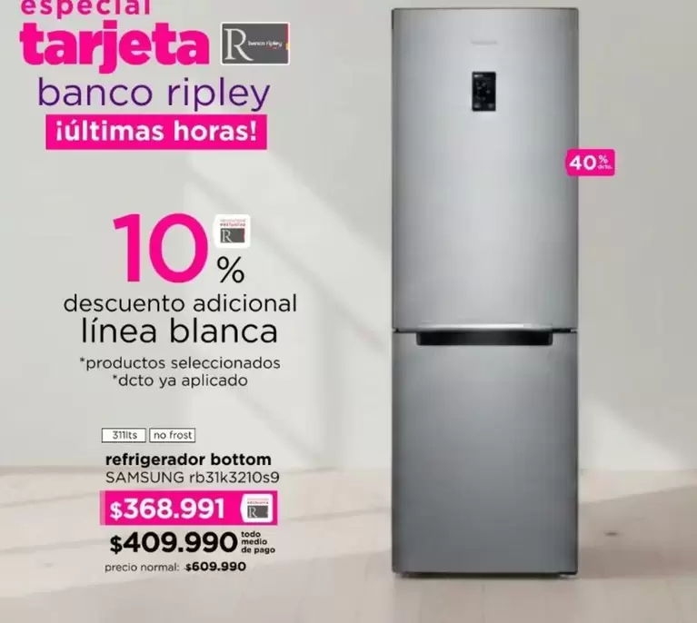Samsung - Refrigerador Bottom Blanca