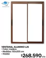 Ventanal Aluminio L25
