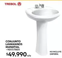 Trebol - Conjunto Lavamanos Manatial