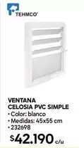 Ventana Celosa Pvc Simple