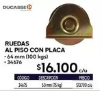 Ruedas Al Piso Con Placa