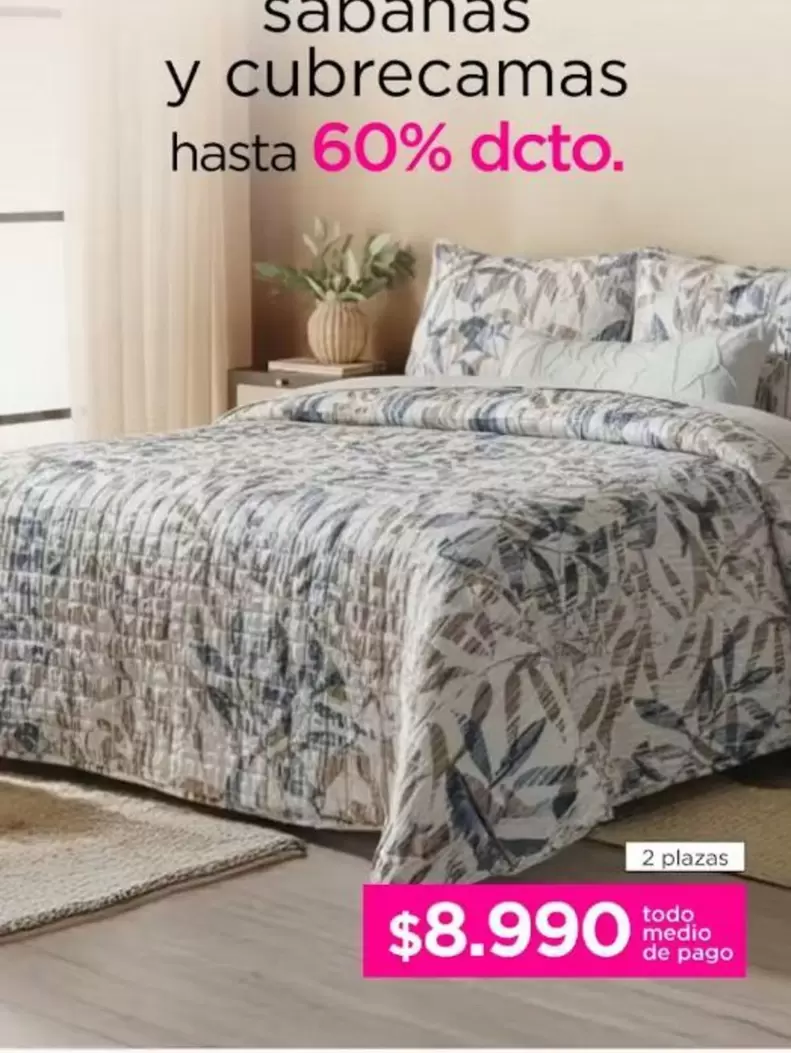 Sabanas Y Cubrecamas Hasta 60% Dcto.