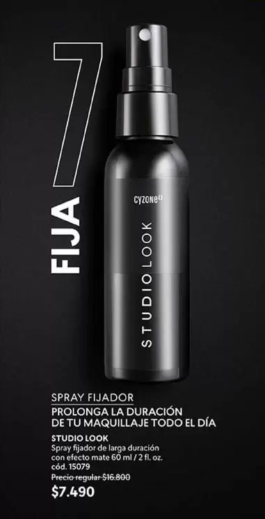 Cyzone - Spray Filjador Prolongia La Duracion De Tu Maquillaje Todo El Día Studio 100%