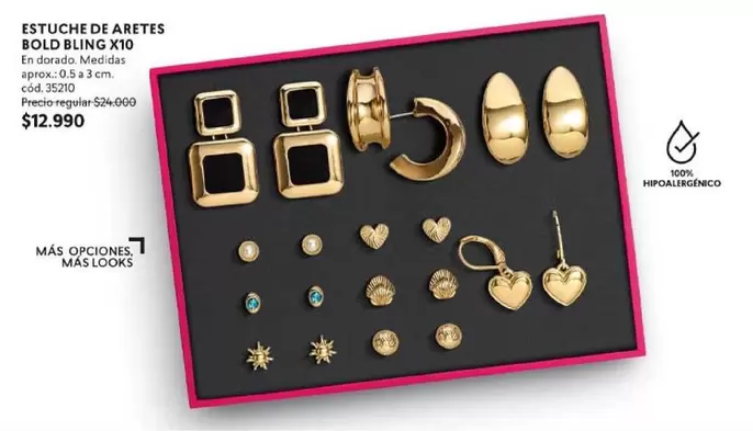 Más - Estuche De Aretes Bold Bling X10