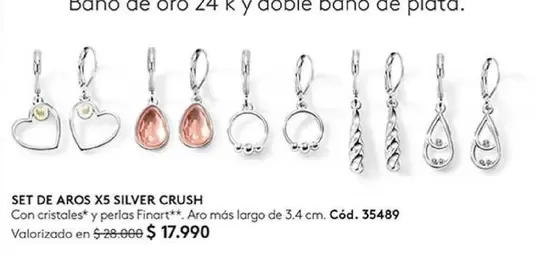 Crush - Set De Aros Xs Silver