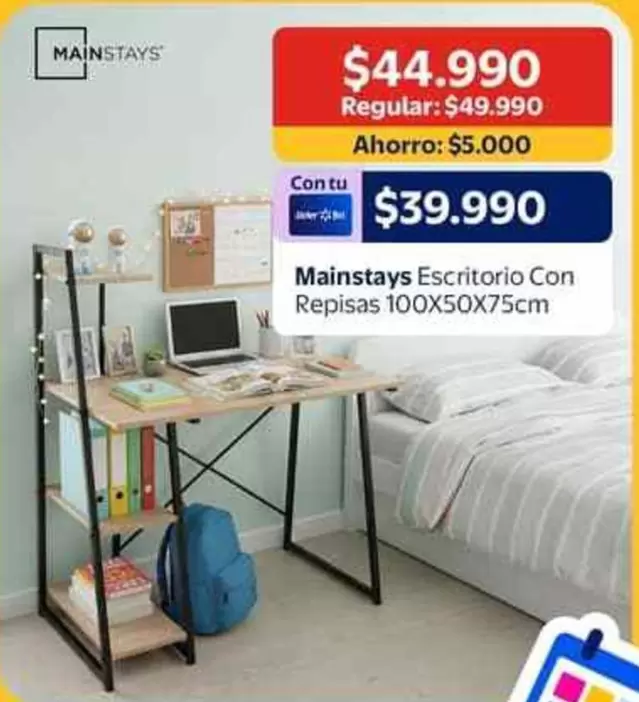 Mainstays - Mainstay's Escritorio Con Repisas