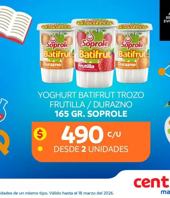 Soprole - Yoghurt Trazo Frutilla / Durazno