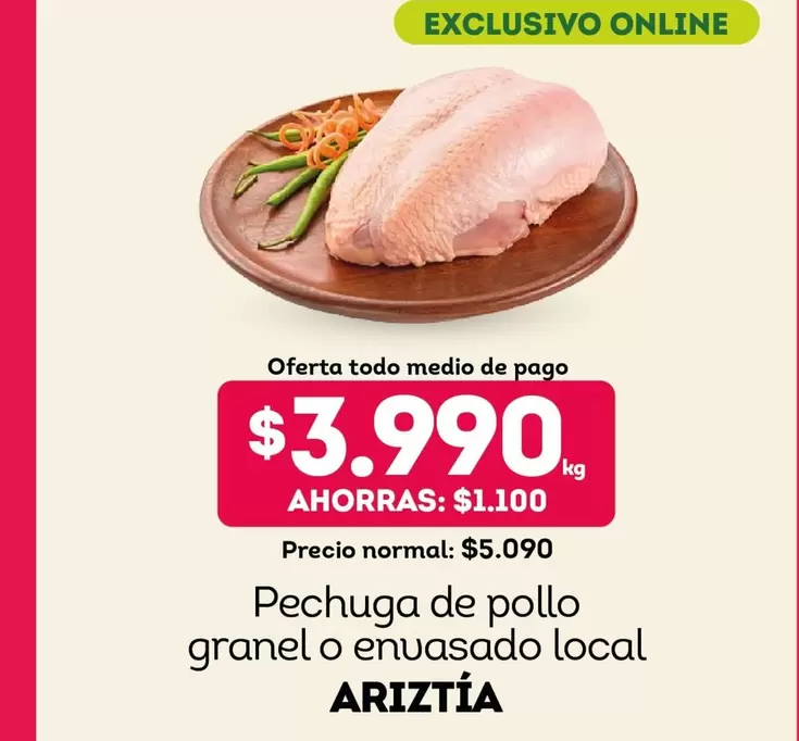 Ariztía - Pechuga De Pollo Granel O Envasado Local