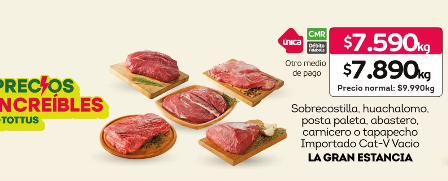 Tottus - Sobrecossilla, Huachalorno, Pasta Paleta, Adastero, Carnecero O Cacaperocio Importado