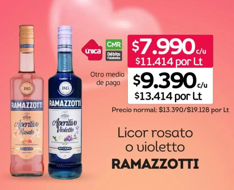 Ramazzotti - Licor Rosato O Violetto