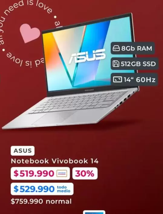 Asus - Notebook Vivobook 14