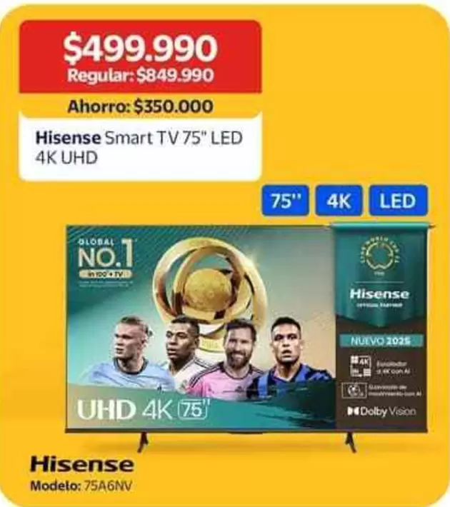 Hisense - Smart Tv 75" LED