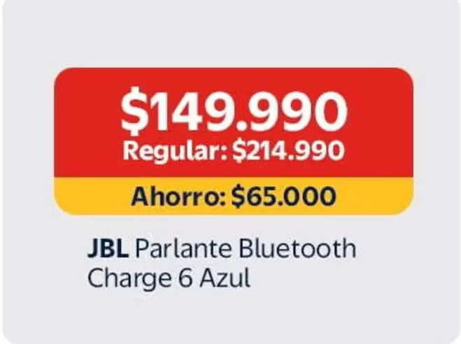 JBL - Parlante Bluetooth Charge 6 Azul