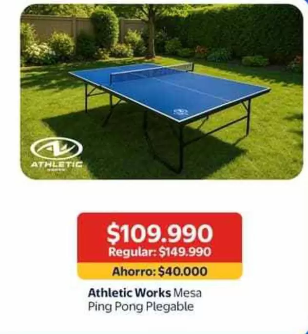 Athletic Works Mesa Ping Pong Plegable