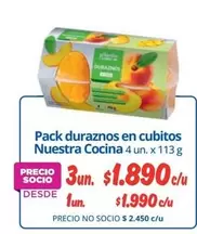 Pack Duraznos En Cubitos
