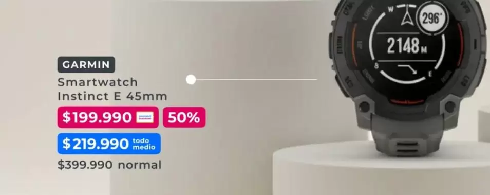 Garmin - Smartwatch Instinct E 45mm