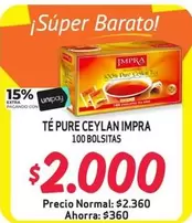Ceylán - Te Pure Ceylan Impra