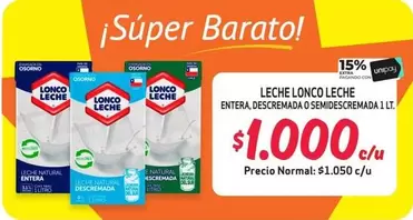 Osorno - Leche Lonco Leche Entera Descremada O Semidescremada