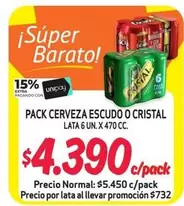 Escudo - Pack Cerveza  O Cristal
