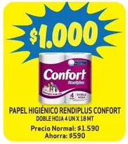 Confort - Papel Higiénico Rendiplus