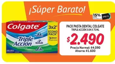 Colgate - Pack Pasta Dental Triple Accion