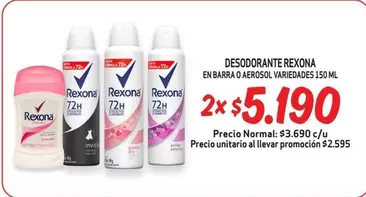 Rexona - Desodorante En Barra O Aerosol