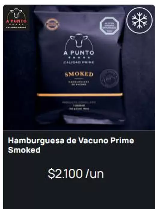 Hamburguesa De Vacuno Prime Smoked