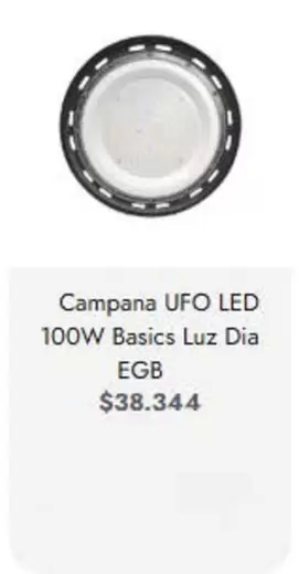 Campana Ufo Led 100w Basics Luz Dia EGB