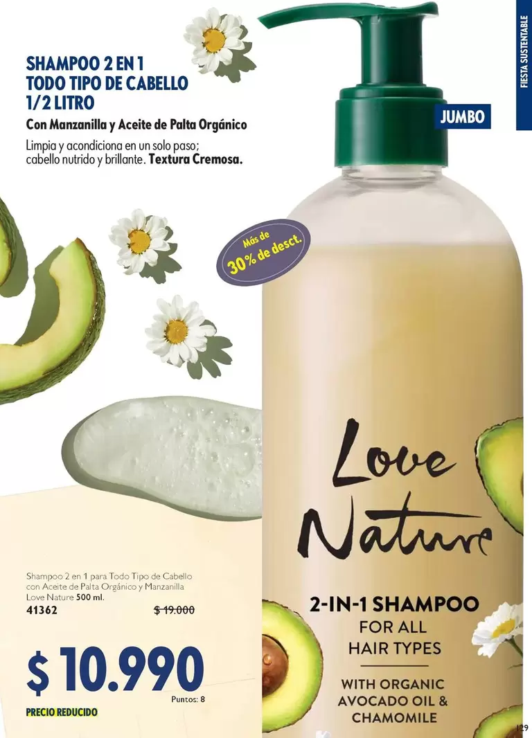 Jumbo - Shampoo 2 En 1 Todo Tipo De Cabello 1/2 Litro
