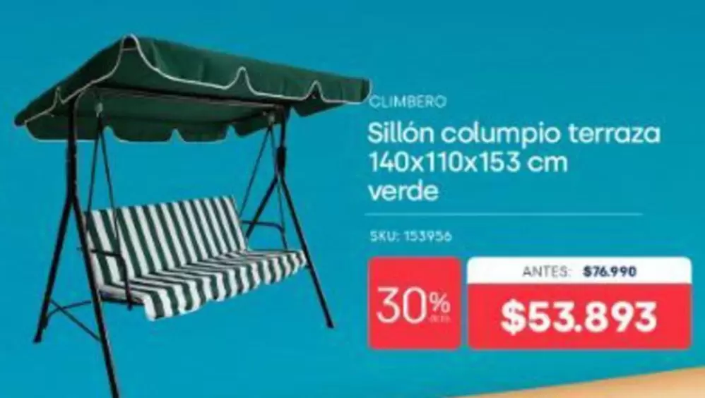 Sillón columpio terraza