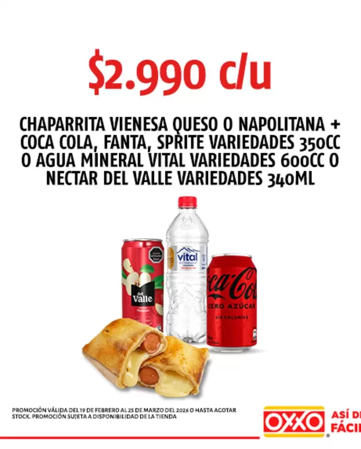 Fanta - Chagarrita Vienesa Queso O Napolitana + Coca Cola