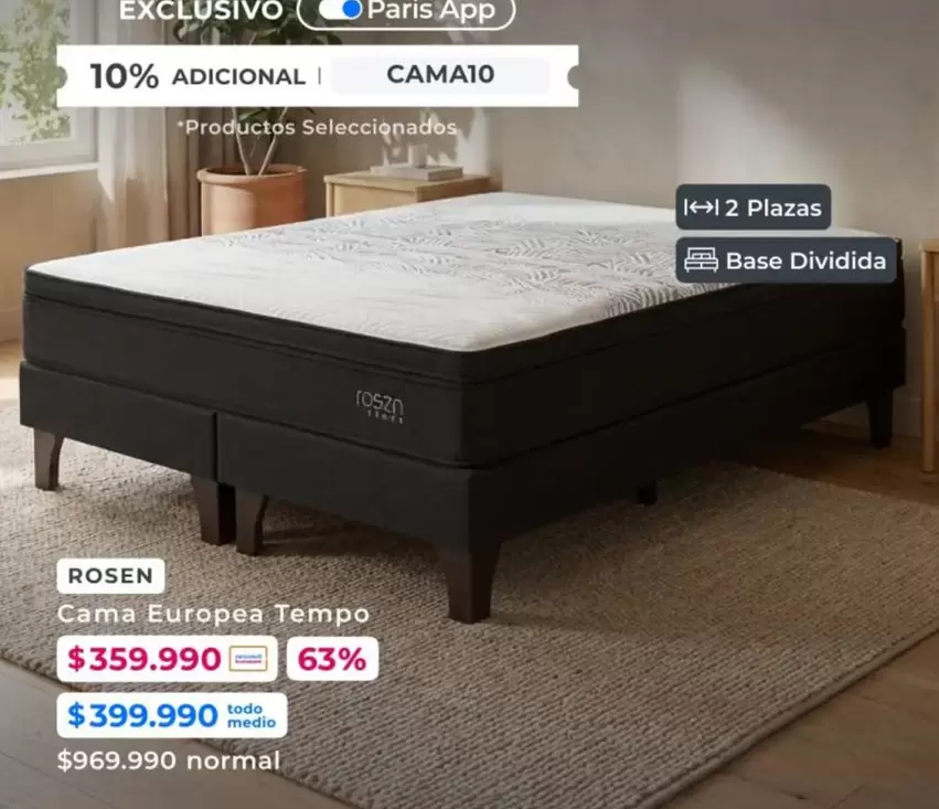 Rosen - Cama Europea Tempo