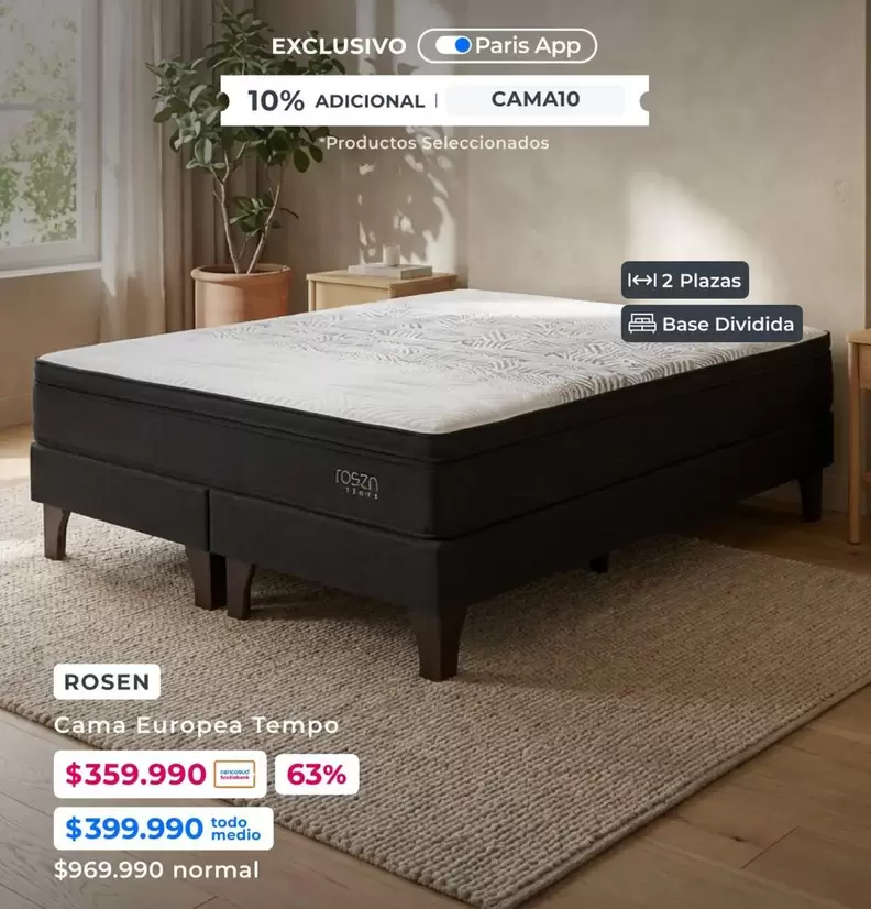 Rosen - Cama Europea Tempo