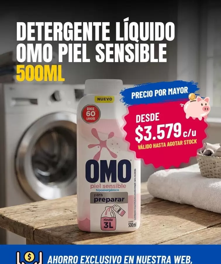 Omo - Detergente Líquido Piel Sensible