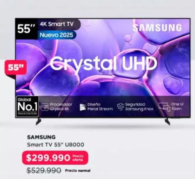 Samsung - Smart Tv 55" U8000