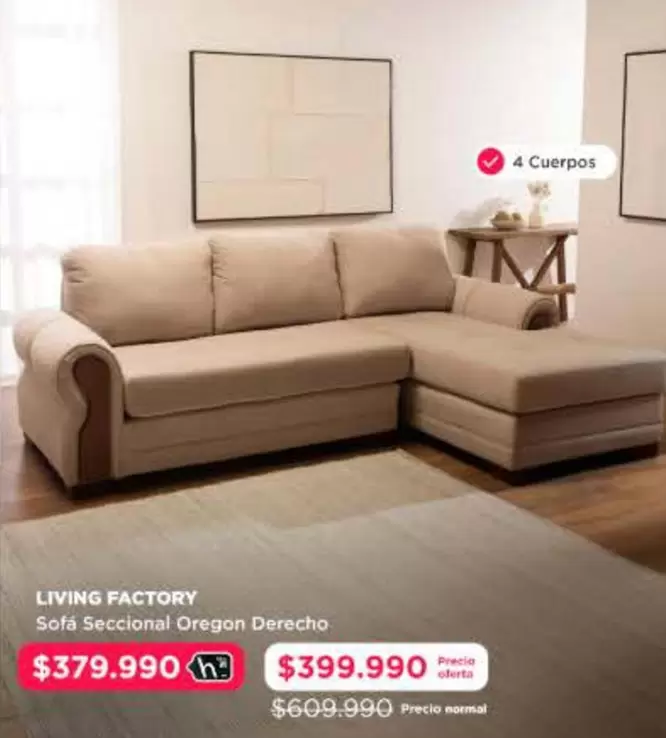 Oregón - Living Factory Sofa Seccional Oregon Derecho